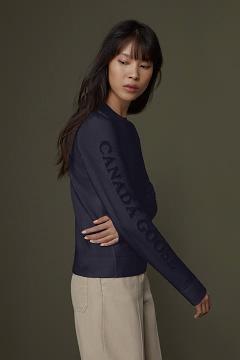 Ropa Canada Goose Mujer Mexico - Saturna Suéteres Azul Marino ZM0843721